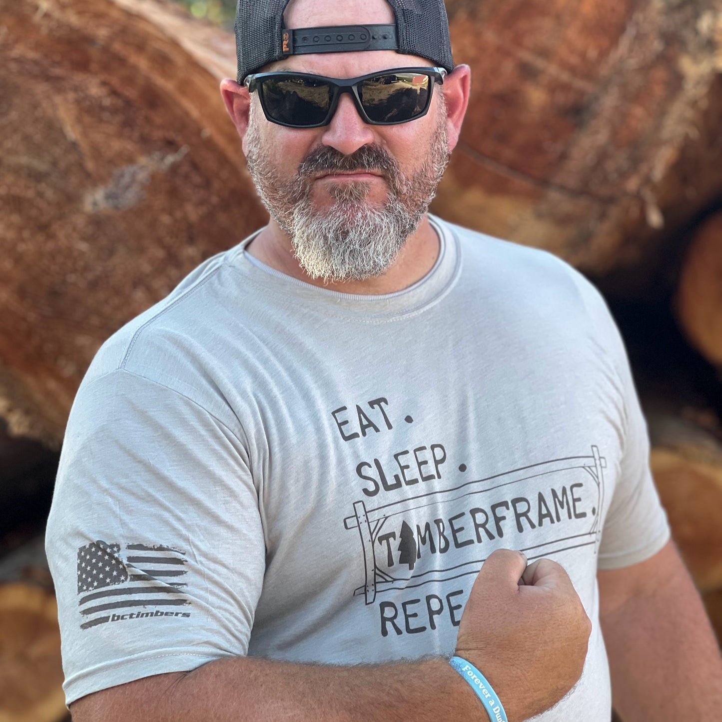 Eat. Sleep. Timberframe. Repeat. Tee