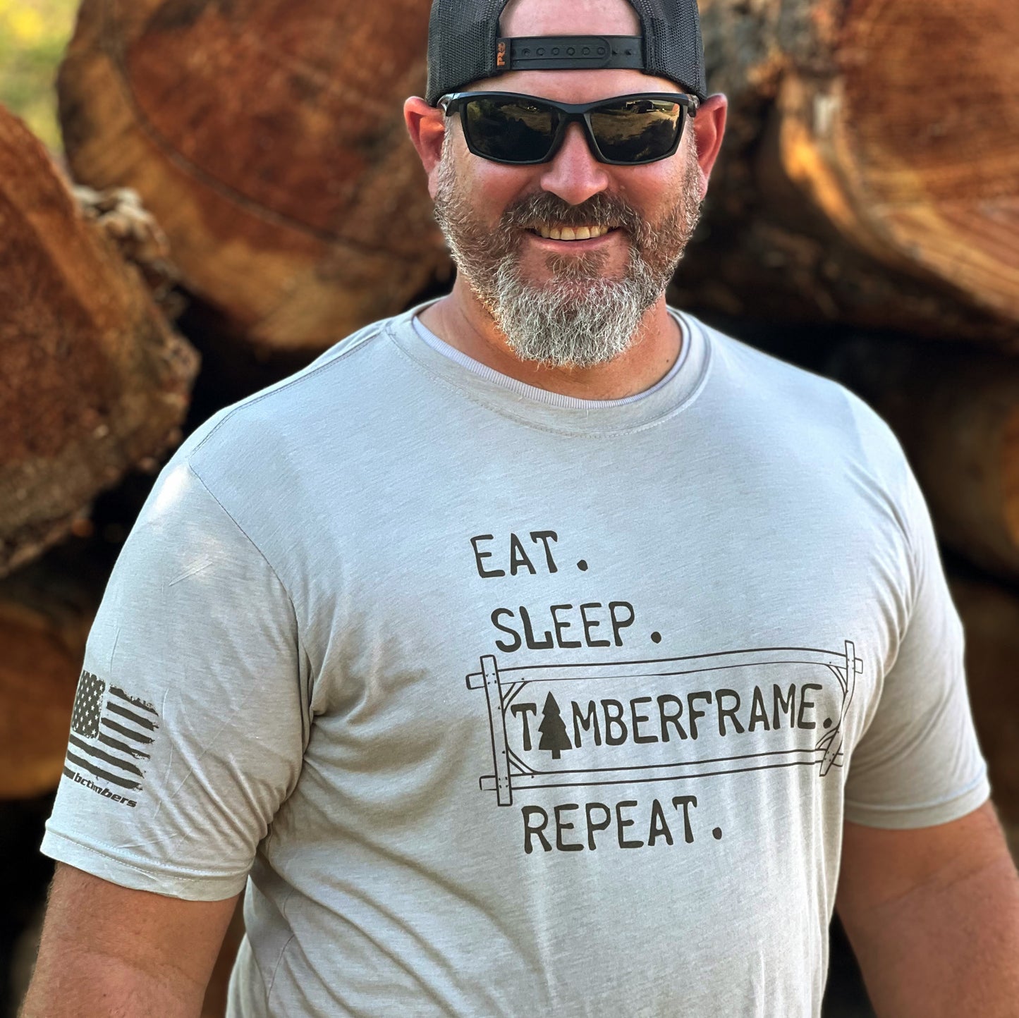 Eat. Sleep. Timberframe. Repeat. Tee